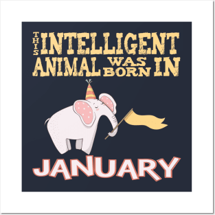 January Birthday Gift Shirt For Intelligent Nerds Posters and Art